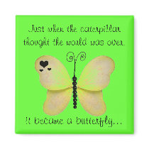 Green and Yellow Butterfly Magnet