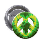 Green and Yellow Tie Dye Buttons