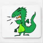 Green Angry Dinosaur Mousepads