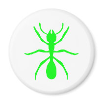 Green Ant Fridge Magnet