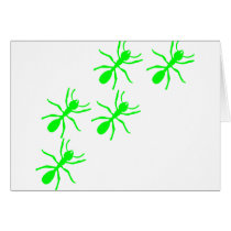 green ant trail greeting cards