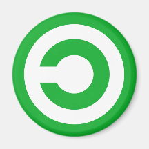Green Anti-Copyright Copyleft Public Domain Symbol Refrigerator Magnets