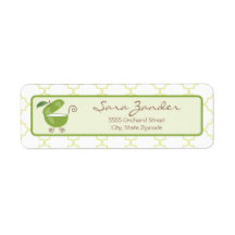 Green Apple Baby Carriage Address Label