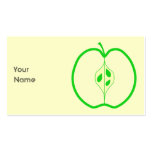 Green Apple Half. Business Card Templates