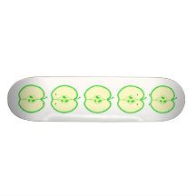 Green Apple Half. Custom Skate Board