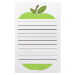 Green Apple Lined Stationery
