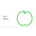 Green Apple Outline. Business Card Template