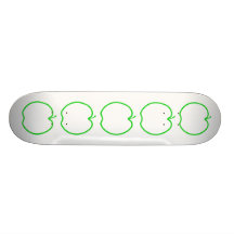Green Apple Outline. Custom Skate Board