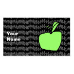 Green Apple with Patterned Background. Business Card