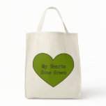 Green At Heart Organic Grocery Tote Bag