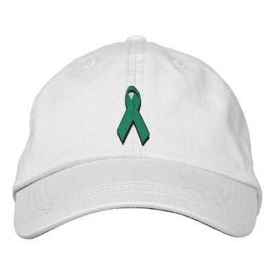 green awareness ribbon embroidered hat