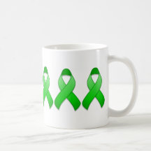 Green Awareness Ribbon Mug