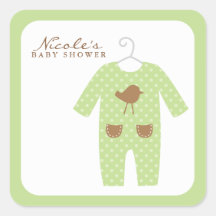 Green Baby Outfit Stickers