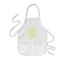 Green baby outline aprons