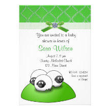 Green Baby Shower Invitation