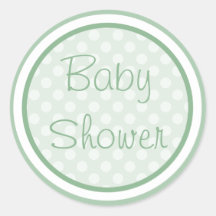Green Baby Shower Stickers