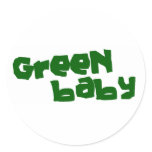 Green baby stickers
