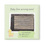 Green Baby Ultrasound Photo Custom Duck Magnet