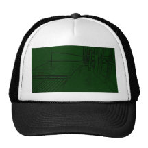 Green Background Mesh Hats