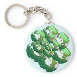 Green Bandaided Earths keychains