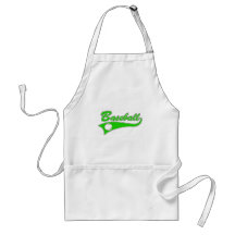 Green Baseball Logo Aprons