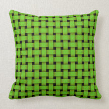 Green Basket Weave pillows