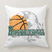 Green Basketball American MOJO Pillow