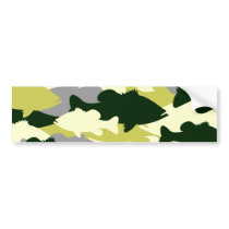 GREEN BASS CAMO BUMPER STICKER