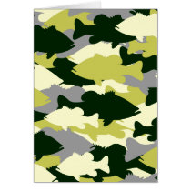 GREEN BASS CAMO CARD