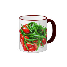 Green Bean and Tomatoes Coffee Mugs