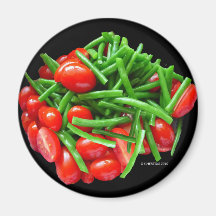 Green Bean and Tomatoes Magnets