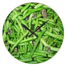 Green Bean Heads Clock