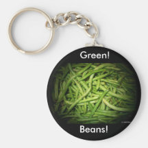 Green Beans in Spotlight Key Chains