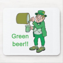 Green Beer and Man Mousepad