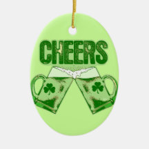 Green Beer Cheers Christmas Tree Ornament