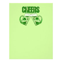 Green Beer Cheers Letterhead Design