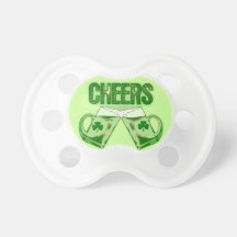 Green Beer Cheers Pacifiers