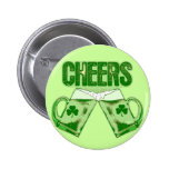Green Beer Cheers Pinback Button