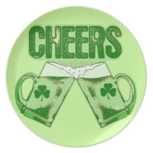 Green Beer Cheers Plates