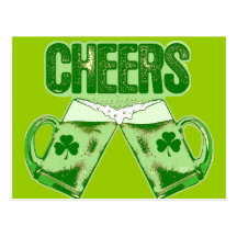 Green Beer Cheers Postcard