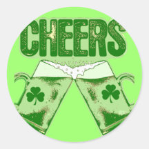 Green Beer Cheers Stickers