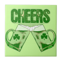 Green Beer Cheers Tile