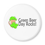 Green Beer Day Rocks Green Beer magnets