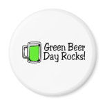 Green Beer Day Rocks magnets