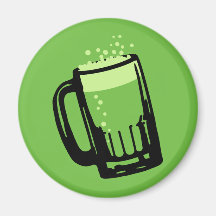 Green Beer Fridge Magnet