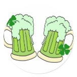 Green Beer Mugs Toast stickers