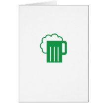 Green Beer St. Paddy's Day Design Greeting Card