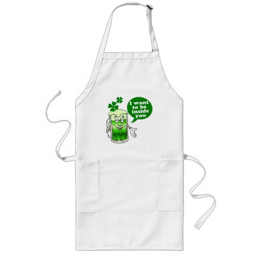 Green beer wants to be inside you aprons