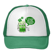 Green beer wants to be inside you mesh hats