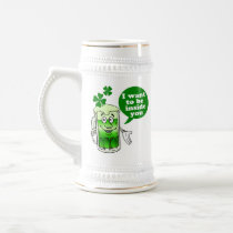 Green beer wants to be inside you mug